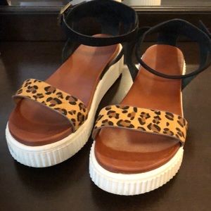 MIA Leopard Platform Sandals
